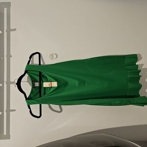 Tommy Bahama scoop neck tank dress with pockets in Palm green